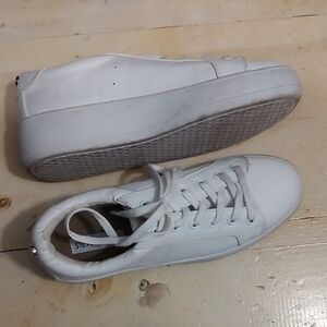 Steve Madden White Platform Sneakers